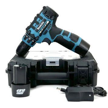 Аккумуляторная дрель-шуруповерт Makita 12V 3Ah компактная | Регулировка момента: 18+1 | Акумулятор: 12 В / 3 А&middot;год | Время зарядки: 60 мин | Вес: 1 кг | LED подсветка: есть | Тип инструмента: аккумуляторная дрель-шуруповерт, Гарантия 3 года 123141-2 фото
