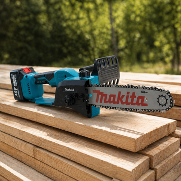 Безщіткова акумуляторна пила Makita (48V 6 Ah) АКБ пила Макіта 30 см з автоматичним мастилом | Об'єм оливного бака: - 80 мл | Тип оливного насоса: - автоматичний | Безключова натяжка ланцюга: - є | Цифровий дисплей: - є, Гарантія 3 роки 54635-2 фото