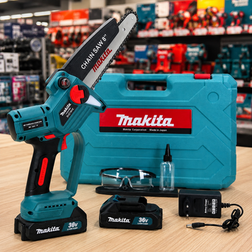 Безщіткова акумуляторна пила Makita 20 см 36V Пила Макіта з індикатором і автоматичним мастилом | Тип: - побутова | Тип двигуна: - безщітковий | Номінальна напруга: - 36В | Ємність АКБ: - 5,0 А&middot;год | Крок ланцюга: - 1/4", Гарантія 3 роки 41523-1 фото