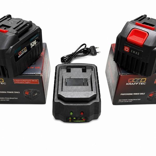 Krafftec Germany PRO 52V 6Ah &mdash; комплект із 2 акумуляторів та зарядного пристрою 2345678230 фото