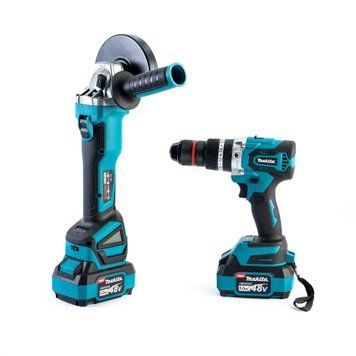 Безщітковий акумуляторний набір Makita 2в1 48 V 6 Ah (Ударний шуруповерт+Болгарка) Макіта | Кількість позицій регулювання крутного моменту: - 20+3 | Акумулятор (літій-іонний): - 48V/6.0Ah | Час заряджання: - 1-1.5 час, Гарантія 3 роки 12321-2 фото