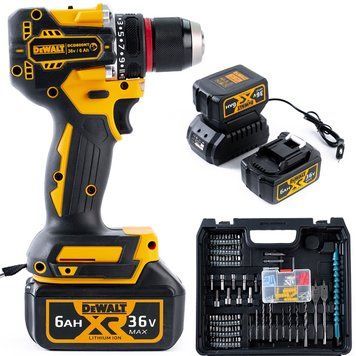 Аккумуляторный бесщеточный шуруповерт DeWalt 36V 6Ah дрель с набором инструментов | Проверенное качество | Удобство в использовании | Подходит для повседневных задач | Стабильная и надежная работа | проверено | качественно, Гарантия 3 года 12325-1 фото