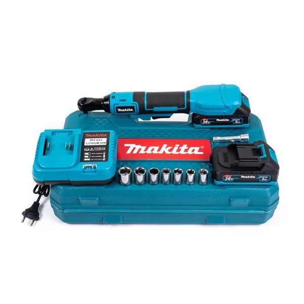Угловой аккумуляторный гайковерт трещотка Makita 36V 5Ah бесщеточный 123133 фото