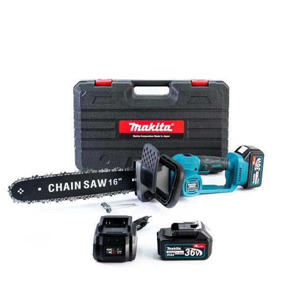 Безщіткова акумуляторна пила Makita (36V, 6 Ah) із шиною 40 см Потужна пила Макіта з двома АКБ 12313 фото