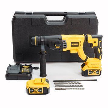 Безщітковий акумуляторний перфоратор DeWalt (48V, 6 AH) Трирежимний перфоратор Деволт з 2 АКБ | Потужність: - 48В | Число обертів: - 0-1550 об/хв | Кількість ударів за хвилину: - 5350 уд./хв. | Сила удару: - 2,6 Дж | Вага: - 2,3 кг, Гарантия 3 года eb-1107-1 фото