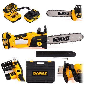 Акумуляторна ланцюгова пила DeWalt (48V, 6Ah) безщіткова, 30 см + 2 АКБ | Перевірена якість | Зручний у використанні | Підходить для щоденних завдань | Стабільна та надійна робота | Практичний вибір для дому | перевірено | якісно, Гарантія 3 роки 123158-1 фото