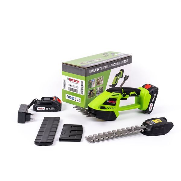 Аккумуляторные ножницы-кусторез Bosch EasyShear 36 (36V, 5Ah) Садовые АКБ ножницы Бош для травы и кустов 12397 фото