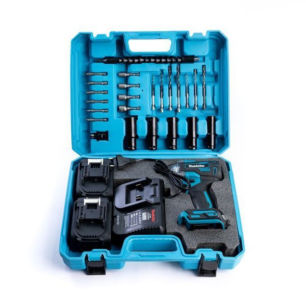 Безщітковий акумуляторний ударний гайковерт Makita  500Hm (48V, 6AH) з набором головок Макіта 42548 фото