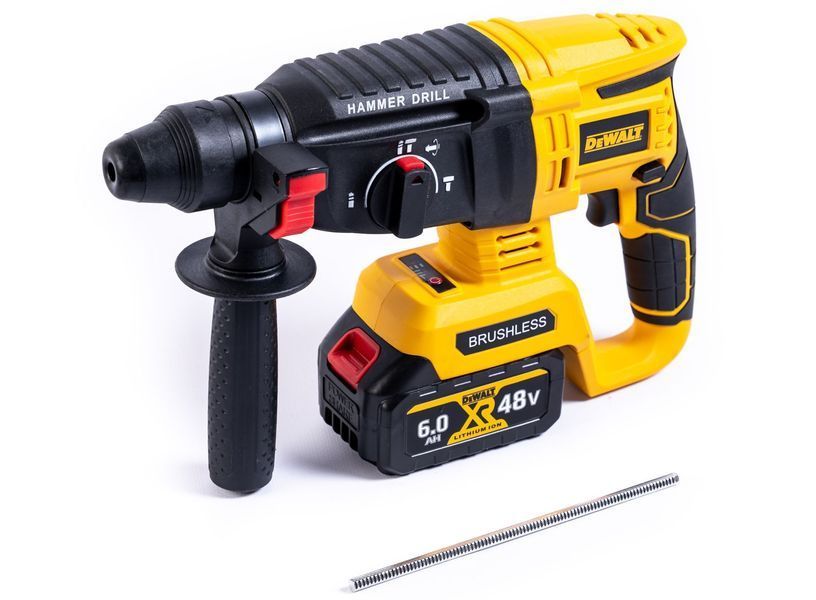 Набір акумуляторний DeWalt 3в1 48 V (Шурупокрут +Перфоратор +Болгарка) АКБ набір Деволт | Максимальна кількість обертів: 0-2800 об/хв | Максимальний крутний момент: 52 Hm | Тип патрона: швидкозатискний | Час заряджання: 90 хв., Гарантія 3 роки 12370-1 фото