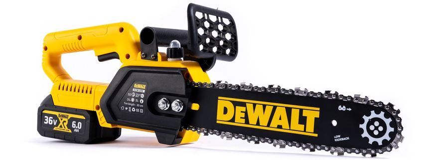Акумуляторна ланцюгова безщіткова пила DeWalt  (36V, 6 Ah) АКБ пила Девольт для дачі з шиною 12348 фото