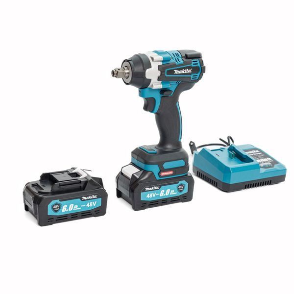Безщітковий акумуляторний ударний гайковерт Makita (48V, 6AH) Потужний гайковерт Макіта з насадками | Потужність: - 48В | Ємність АКБ: - 6.0Ah | Число обертів: 0-2600 об/хв | Число ударів - 0-3100 уд./хв | Тип двигуна - безщітковий, Гарантія 3 роки eb-1109-1 фото
