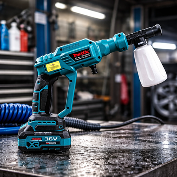 Аккумуляторная бесщеточная мойка Makita BLUE ( 36V, 40 БАР ) Ручная автомойка Макита с дисплеем | Час заряда АКБ: 90 мин | Цифровой дисплей : есть | Датчик заряда аккумулятора : есть | Тип охлаждения: воздушный | Вес: 1.6 кг, Гарантия 3 года 51365-2 фото