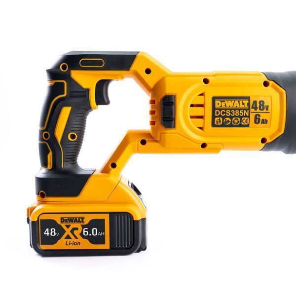 Акумуляторна cабельна пила DeWalt (48V, 6 AH) АКБ ножівка Деволт з індикатором заряду 13524 фото