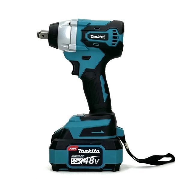 Бесщеточный аккумуляторный гайковерт Makita мощный, ударный 48V 6Ah в кейсе | Тип двигателя: бесщеточный | Подсветка: есть | Индикатор заряда: есть | Реверс: есть | Час зарядки: ~1.5 години | Вес: 1.7-2.5 кг | Напруга: 48V, Гарантия 3 года 123144-2 фото