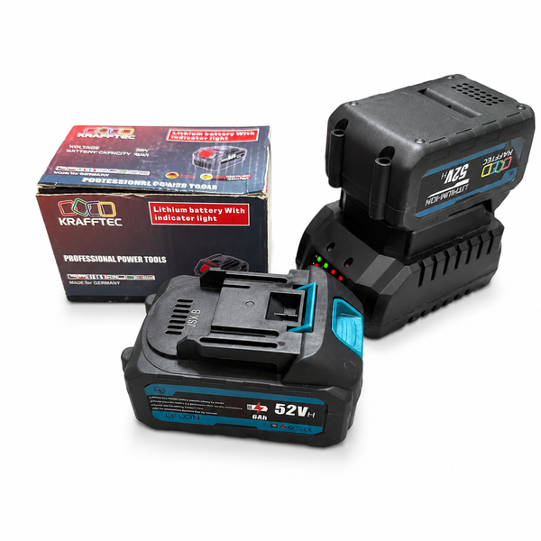 Комплект из 2 Li-ion аккумуляторов Krafftec Germany PRO 52V 6Ah + зарядное устройство 2345678205 фото