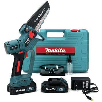 Безщіткова акумуляторна пила Makita 15 см 36V Пила Макіта з індикатором і автоматичним мастилом | Тип: - побутова | Тип двигуна: - безщітковий | Номінальна напруга: - 36В | Ємність АКБ: - 5,0 А&middot;год | Крок ланцюга: - 1/4", Гарантія 3 роки eb-1075-1 фото