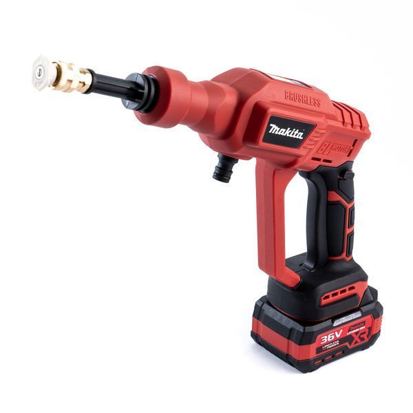 Безщіткова акумуляторна мийка Makita RED ( 36V, 40 БАР) Портативна автомийка Макіта з дисплеєм | Тип двигуна: безщітковий | Потужність 36 В | Макс. тиск: 40 барів | Продуктивність: 6 л/хв | Довжина розпилу: 7-9 метрів. | Вага: 1.6 кг, Гарантія 3 роки 51258-1 фото