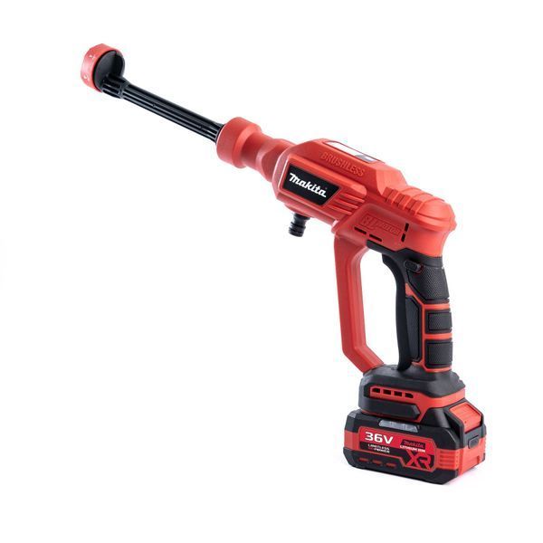 Безщіткова акумуляторна мийка Makita RED ( 36V, 40 БАР) Портативна автомийка Макіта з дисплеєм | Тип двигуна: безщітковий | Потужність 36 В | Макс. тиск: 40 барів | Продуктивність: 6 л/хв | Довжина розпилу: 7-9 метрів. | Вага: 1.6 кг, Гарантія 3 роки 51258-1 фото