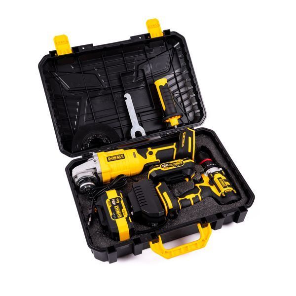 Аккумуляторный набор DeWalt 2в1 бесщеточный 48V Шуруповерт +Болгарка с LED экраном Деволт 12390 фото