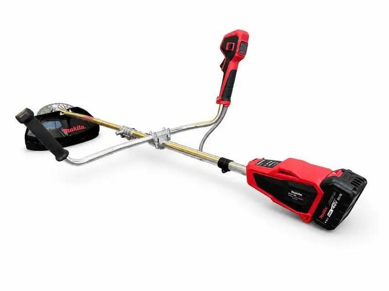 Makita акумуляторна коса &mdash; новинка з регулятором швидкостей, великий диск, два акумулятори для тривалої роботи без перерв | Діаметр штанги: 26 мм | Діаметр різального диска: 250 мм | Максимальний діаметр волосіні: 2,0 мм, Гарантія 3 роки 123456955-2 фото
