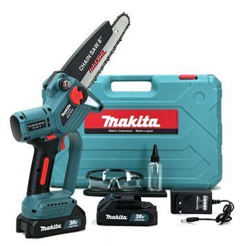 Безщіткова акумуляторна пила Makita 20 см 36V Пила Макіта з індикатором і автоматичним мастилом | Тип: - побутова | Тип двигуна: - безщітковий | Номінальна напруга: - 36В | Ємність АКБ: - 5,0 А&middot;год | Крок ланцюга: - 1/4", Гарантія 3 роки eb-1076-1 фото