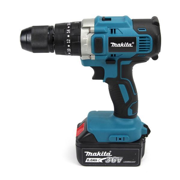 Ударний безщітковий шуруповерт Makita (36V, 6AH). Акумуляторний дриль-шуруповерт із ударом Макіта | Кількість позицій регулювання крутного моменту: - 20+3 | Акумулятор (літій-іонний): - 36V/6.0Ah | Час зарядки: - 1-1.5 год., Гарантія 3 роки 1000552-2 фото