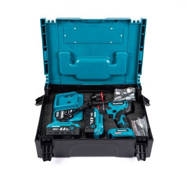 Потужний ударний шуруповерт Makita 36V 6Ah &mdash; безщітковий акумуляторний комплект з 2 АКБ та оснасткою 123136 фото