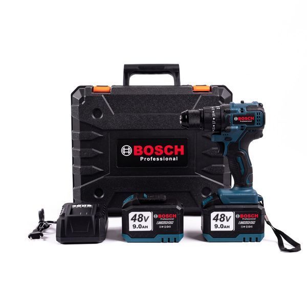 Акумуляторний ударний безщітковий шурупокрут Bosch  (48V, 9 Ah) Дриль-Шурупокрут Бош із набором 12386 фото