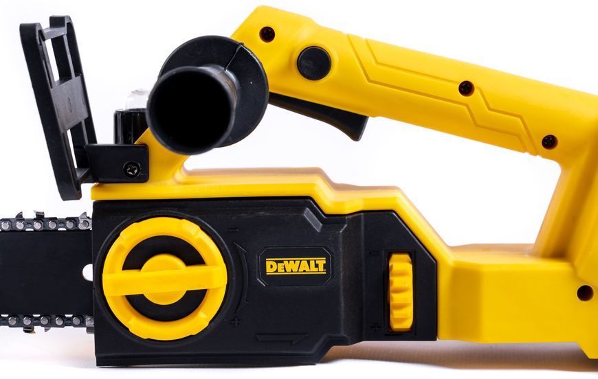 Аккумуляторная бесщеточная цепная пила DeWalt (48V, 6Ah) АКБ пила садовая Девольт шина 25 см | Номинальное напряжение: 48В | Емкость АКБ: 6.0 А/ч | Длина шины: 25 см | Шаг цепи: 3/8" | Скорость вращения цепи: 20 м/сек, Гарантия 3 года 12350-1 фото
