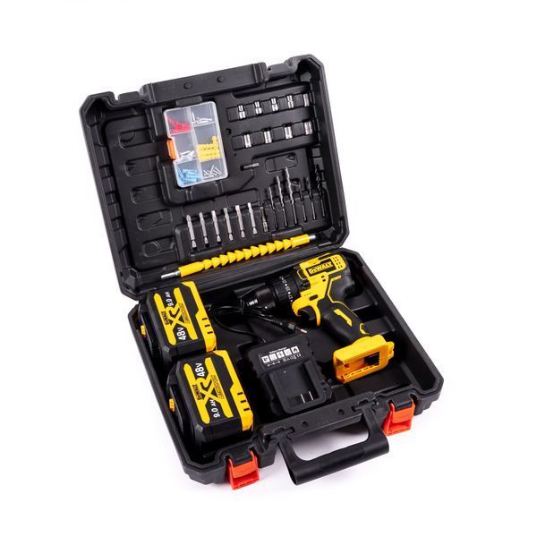 Акумуляторний ударний шурупокрут DeWalt 48V 9Ah безщітковий з набором у кейсі 12385 фото