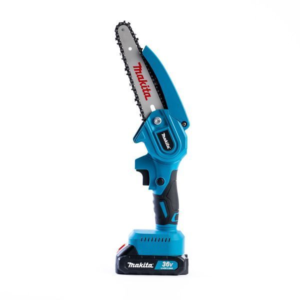 Набір Makita 3в1 ( 36 V 5 Ah) Мініпила +Секатор +телескопічна штанга 3 м Висоторіз Макіта | Натягування ланцюга: ключова | Об'єм оливного бака: 75 мл | Автоматичне змащення ланцюга: є | Вага: 1.2 кг | Крок ланцюга: 1/4", Гарантия 3 года eb-1121-2 фото