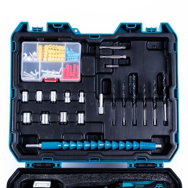 Акумуляторний ударний шуруповерт Makita (36V, 6AH) Безщітковий шуруповерт Макіта 13 мм із набором 123106 фото