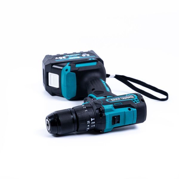 Акумуляторний ударний шуруповерт Makita (36V, 6AH) Безщітковий шуруповерт Макіта 13 мм із набором 123106 фото