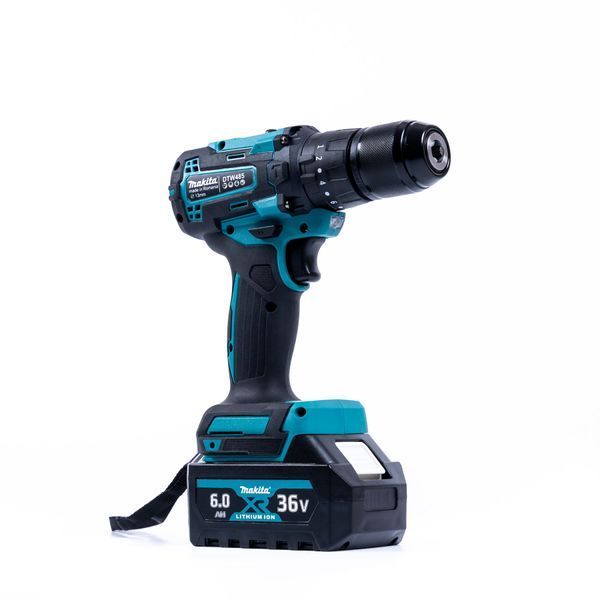 Акумуляторний ударний шуруповерт Makita (36V, 6AH) Безщітковий шуруповерт Макіта 13 мм із набором 123106 фото