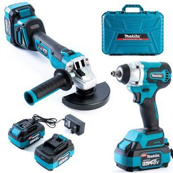 Безщітковий акумуляторний набір Makita 2в1 48 V 6 Ah (Гайковерт +Болгарка ) АКБ набір Макіта | Підсвітка робочої зони: - є | Індикатор заряду: - є | Реверс: - є | Кількість режимів роботи: - 2 | Час заряджання: - 1,5 година, Гарантія 3 роки eb-1039-2 фото