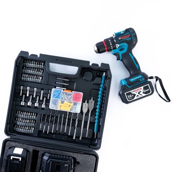 Акумуляторний ударний безщітковий шуруповерт Bosch PRO (36V, 6 Ah) Дриль-Шуруповерт Бош із набором 12326 фото
