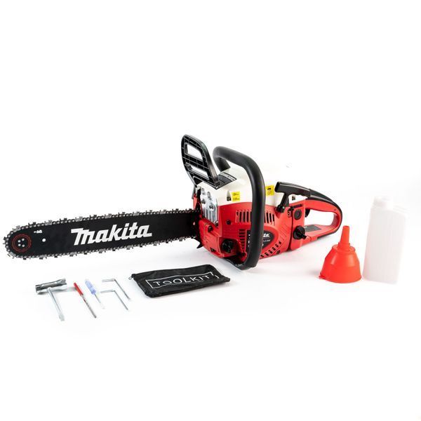 Бензинова ланцюгова пила Makita  Red ( 5,5 кВт із шиною 45 см) Потужна бензопила Макіта для дров 156166 фото