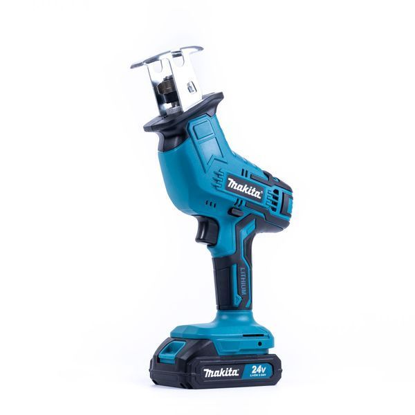 Акумуляторна шабельна пила Makita (24V, 5 Ah) АКБ ножівка Макіта для дерева та металу з 2 АКБ 123110 фото