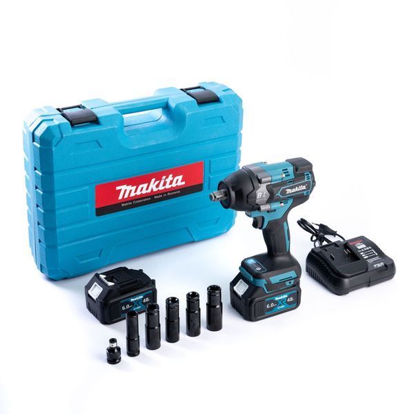Аккумуляторный бесщеточный ударный гайковерт Makita 800Hm (48V, 6AH) с набором головок Макита | Подсветка рабочей зоны: - есть | Индикатор заряда: - есть | Реверс: - есть | Количество режимов работы: - 4 | Время зарядки: - 1,5 час, Гарантия 3 года 32485-2 фото