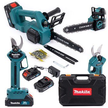 Акумуляторний набір безщітковий Makita 2в1 (секатор + пила 20 см) 36V 2 АКБ | Перевірена якість | Зручний у використанні | Підходить для щоденних завдань | Стабільна та надійна робота | Практичний вибір для дому | перевірено | якісно, Гарантія 3 роки 123132-1 фото