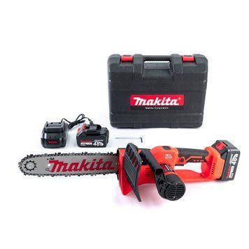 Безщіткова акумуляторна пила Makita RED (48V 6 Ah) АКБ пила Макіта 30 см з автоматичним мастилом | Тип двигуна - безщітковий | Номінальна напруга: - 48В | Ємність АКБ: - 6.0 А&middot;год | Довжина шини - 30 см | Крок ланцюга - 3/8", Гарантія 3 роки eb-1084-1 фото