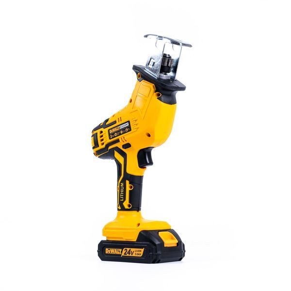 Акумуляторна шабельна пила DeWalt (24V, 5 Ah) АКБ електроножівка Деволт для дерева та металу 123111 фото