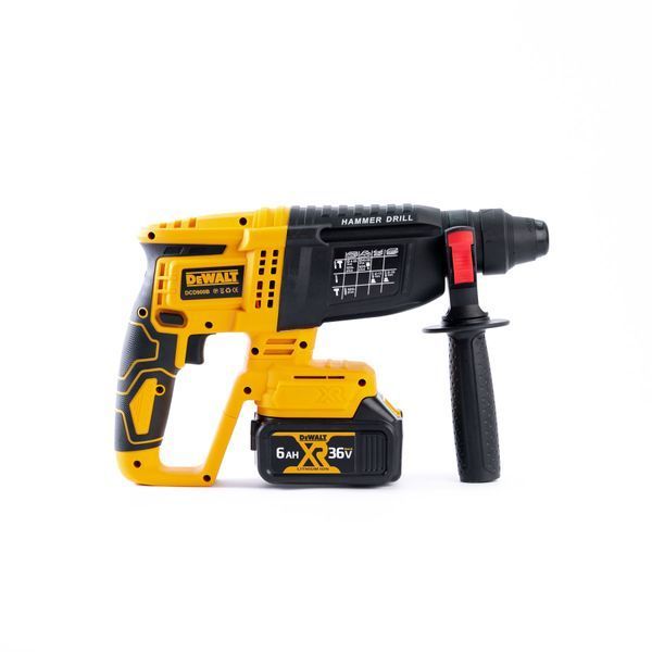 Безщітковий акумуляторний перфоратор DeWalt (36V, 6 AH) Трирежимний перфоратор Деволт з 2 АКБ | Потужність: - 36В | Число обертів: - 0-1900 об/хв | Кількість ударів за хвилину: - 5200 уд./хв. | Сила удара: - 3,3 Дж | Вага: - 3 кг, Гарантія 3 роки 12339-1 фото