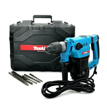Мощный бочковой перфоратор Makita 1850 Вт 7,5 с патроном SDS-Plus и 2 АКБ | Обороты: 0-950 об/мин | Количество ударов: 0-4200 уд./мин | Вес: 5,3 кг | Мощность: 1850 Вт | Тип двигателя: однофазный коллекторный, двойная изоляция, Гарантия 3 года 123150-2 фото
