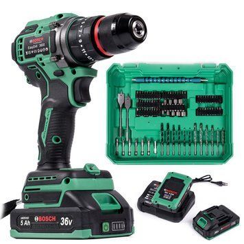 Ударний акумуляторний шуруповерт Bosch EasyDrill 3600 (36V, 5Ah) Безщітковий дриль-шуруповерт Бош з набором 123116 фото