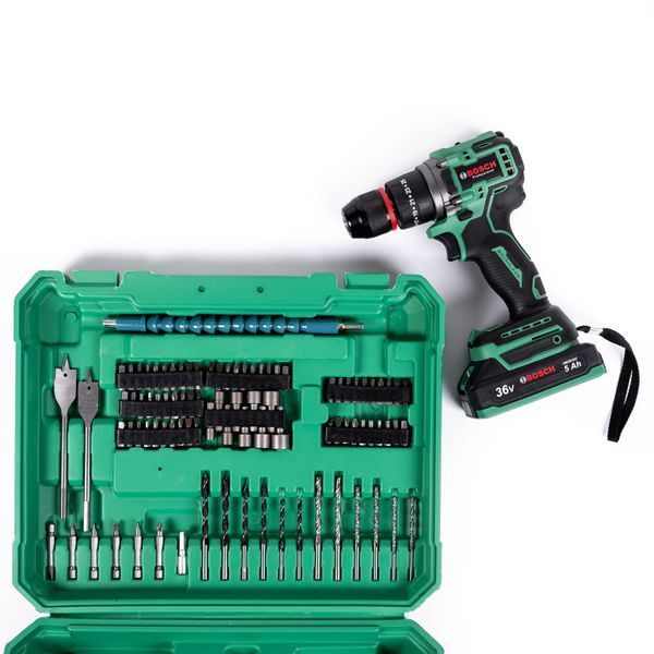 Ударный аккумуляторный шуруповерт Bosch EasyDrill 3600 (36V, 5Ah) Бесщеточный дрель-шуруповерт Бош с набором | Максимальный диаметр сверления: Дерево: 60 мм | Металл: 16 мм | Бетон: 18 мм | Быстрая доставка по Украине, Гарантия 3 года 123116-2 фото