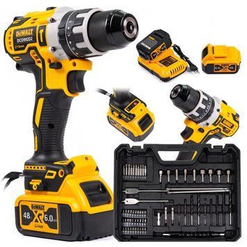 Мощный бесщеточный шуруповерт DeWalt 48V 6Ah с большим набором | Проверенное качество | Удобство в использовании | Подходит для повседневных задач | Стабильная и надежная работа | Практичный выбор для дома | проверено | качественно, Гарантия 3 года 123135-1 фото