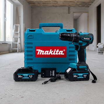 Акумуляторний ударний шуруповерт Makita (36V, 6AH) Безщітковий шуруповерт Макіта 13 мм із набором | Потужність: 36 В | Число обертів: 0-1500/3500 об/хв. | Кількість ударів: 37 000 уд./хв. | Крутний момент, макс: 95 Nm, Гарантія 3 роки 123106-1 фото