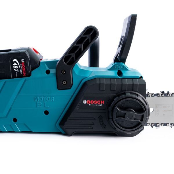Акумуляторна ланцюгова пила Bosch (48V, 12 A/h) Безщіткова АКБ пила Бош шина 45 см для дров 12368 фото