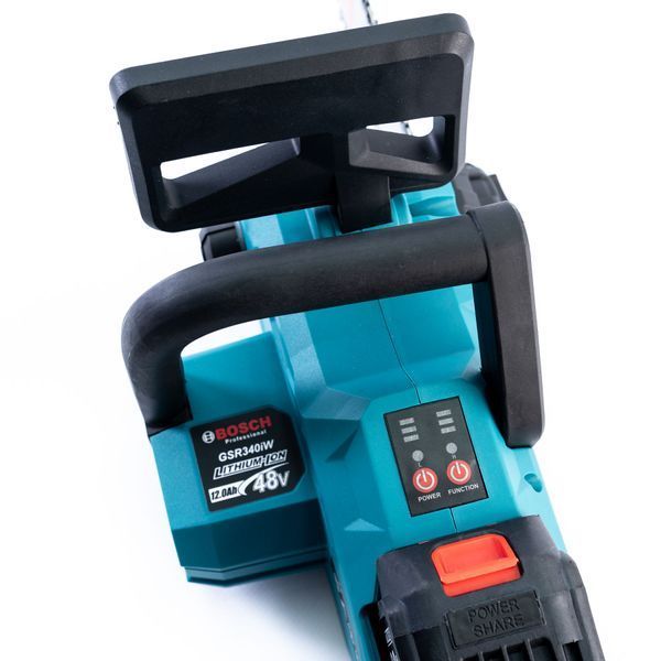 Акумуляторна ланцюгова пила Bosch (48V, 12 A/h) Безщіткова АКБ пила Бош шина 45 см для дров 12368 фото